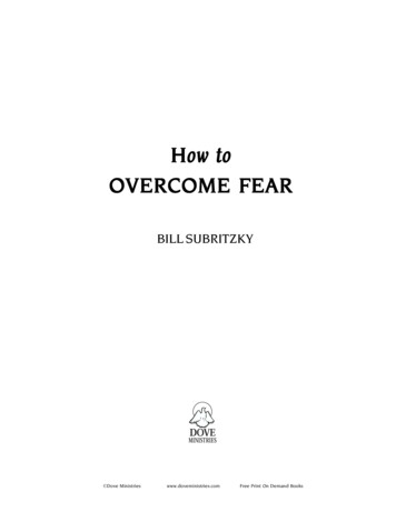 How To Overcome Fear - Turnbacktogod 