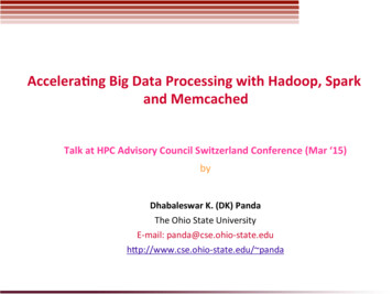 Accelera'ng*Big*Data*Processing*with*Hadoop,*Spark And*Memcached*