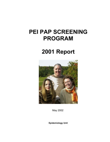 PEI PAP Screening Program 2001 Report - Prince Edward Island