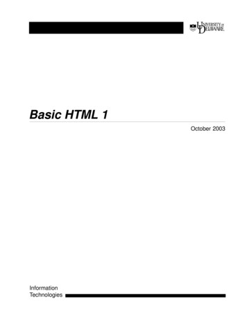 Basic HTML 1
