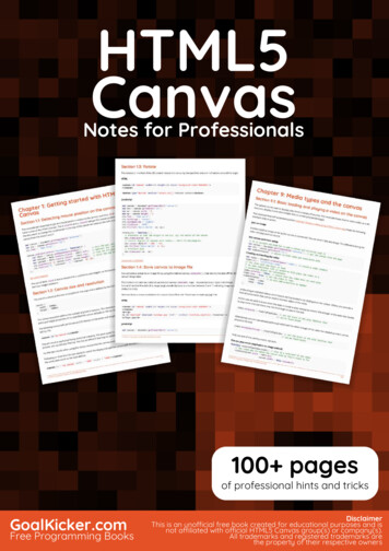 HTML5 Canvas Notes For Professionals - GoalKicker 