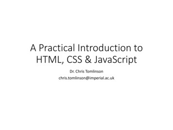 A Practical Introduction To HTML, CSS & JavaScript