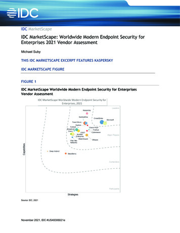 IDC MarketScape: Worldwide Modern Endpoint Security For Enterprises .