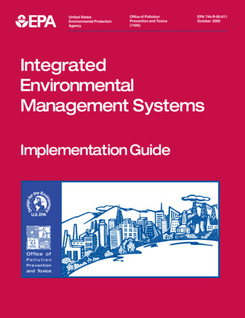 Integrated Environmental Management Systems: Implementation . - US EPA