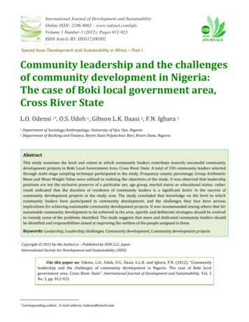 Community Leadership And The Challenges Of Community .