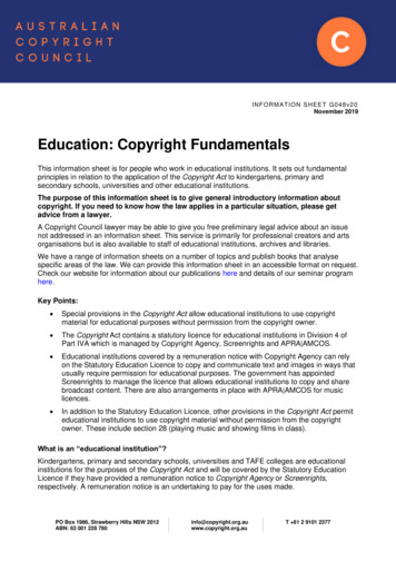 Education: Copyright Fundamentals