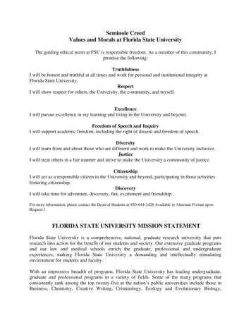 Seminole Creed Values And Morals At Florida State University