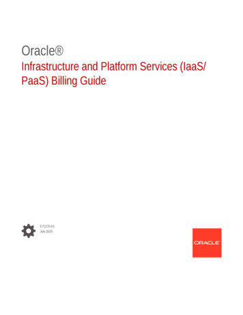 Infrastructure And Platform Services (IaaS/PaaS) Billing Guide