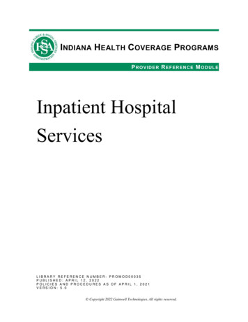 Inpatient Hospital Services - Indiana