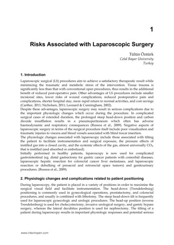 Risks Associated With Laparoscopic Surgery - IntechOpen