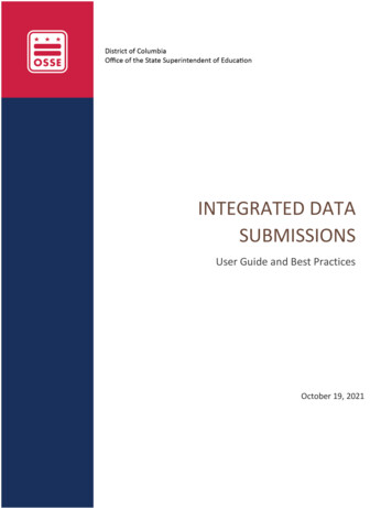 Integrated Data Submissions - Washington, D.C.