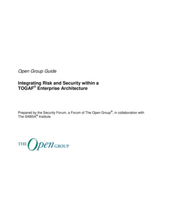 Integrating Risk And Security Within A TOGAF 