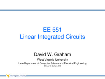 EE 551 Linear Integrated Circuits - West Virginia University