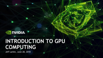INTRODUCTION TO GPU COMPUTING