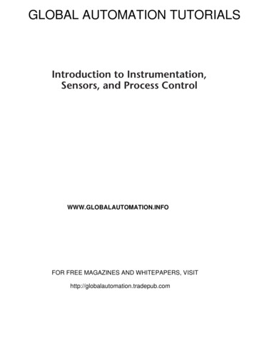 Introduction Instrumentation Sensors Control Systems