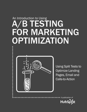 An Introduction To Using A/B TesTing For MarkeTing .
