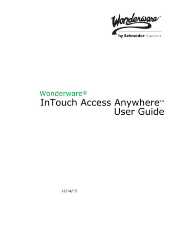 Wonderware InTouch Access Anywhere User Guide