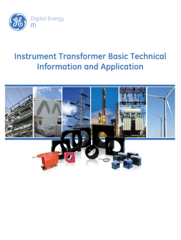 Instrument Transformer Basic Technical Information And .