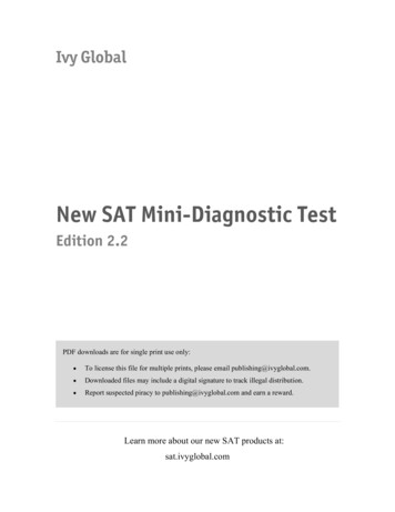 New SAT Mini-Diagnostic Test - WorldWise Tutoring
