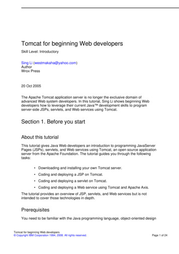 Tomcat For Beginning Web Developers - IBM Software IBM