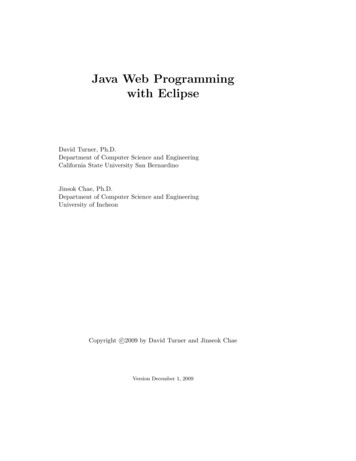 Java Web Programming With Eclipse - CSUSB