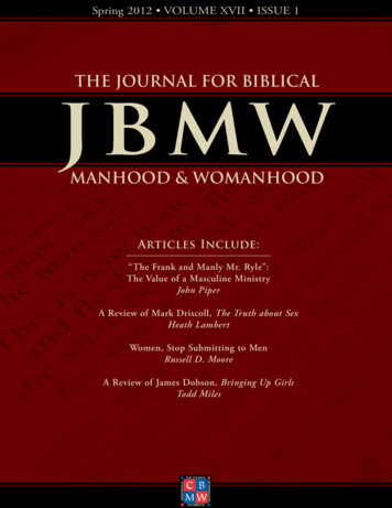 THE JOURNAL FOR BIBLICAL JBMW - Home - CBMW