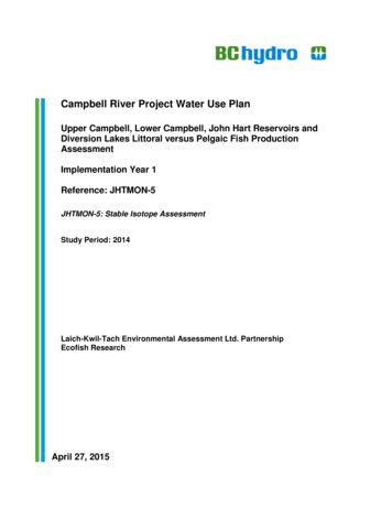 Campbell River Project Water Use Plan - BC Hydro