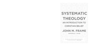 SYSTEMATIC - Triperspectival Theology For The Church