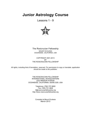 Junior Astrology Course - Rosicrucian