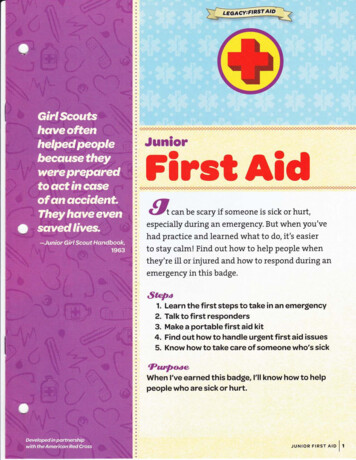 Junior FirstAid - Weebly