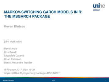 MARKOV-SWITCHING GARCH MODELS IN R: THE MSGARCH 