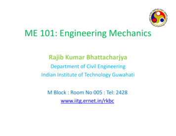ME 101: Engineering Mechanics - IIT Guwahati