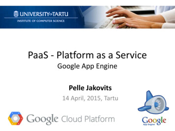 PaaS - Platform As A Service - Ut
