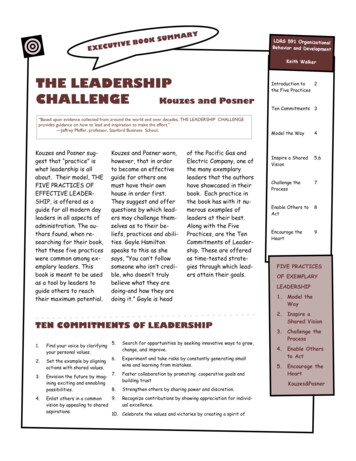 THE LEADERSHIP CHALLENGE Kouzes And Posner