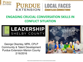 ENGAGING CRUCIAL CONVERSATION SKILLS IN CONFLICT 
