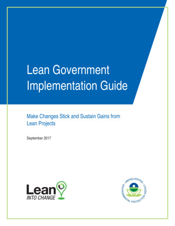 Lean In Government Implementation Guide - US EPA