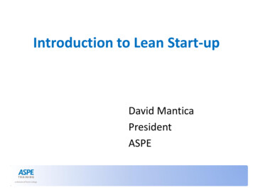 Introduction To Lean Start-up