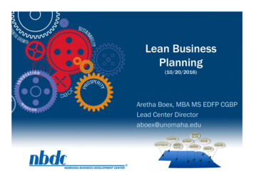 Lean Business Planning - University Of Nebraska Omaha