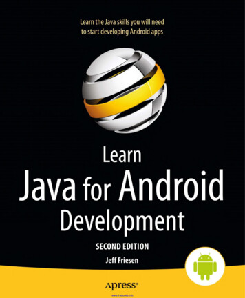 Learn Java For Android Development, 2nd Edition