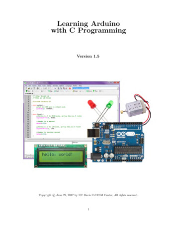 Learning Arduino With C Programming