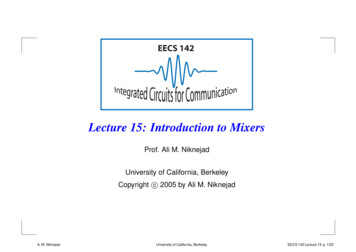 Lecture 15: Introduction To Mixers