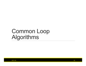 Common Loop Algorithms - Westmont College