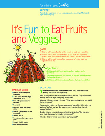 It’s Fun To Eat Fruits And Veggies!