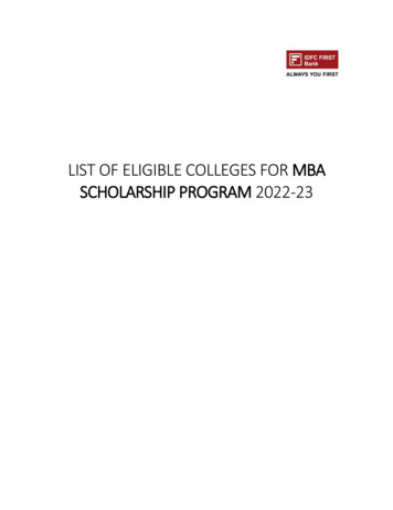 List Of Eligi Le Olleges For M A S Holarship Program 2022-23