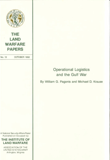 Operational Logistics And The Gulf War - AUSA