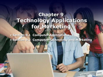 Chapter 9 Technology Applications For Marketing