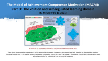 The Model Of Achievement Competence Motivation (MACM .