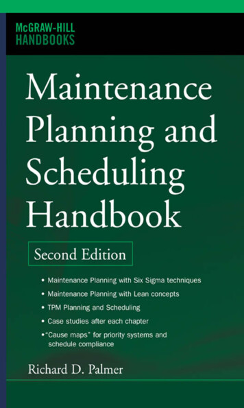 Maintenance Planning And Scheduling