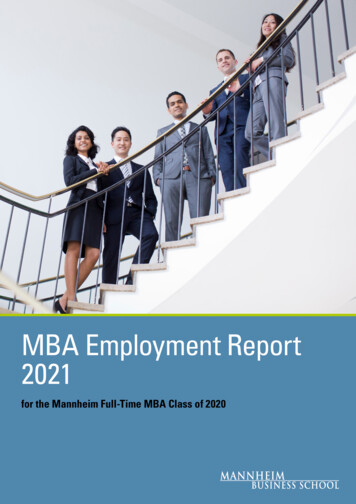 MBA Employment Report 2021 - Ameer Khatri