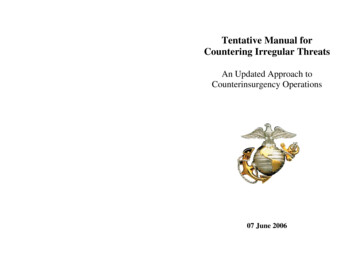 Tentative Manual For Countering Irregular Threat